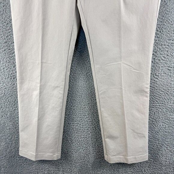 NEW Izod Performance Stretch Pants Mens 34 Tan Chino Trouser Flex Waist NWT $70 - Picture 2 of 16